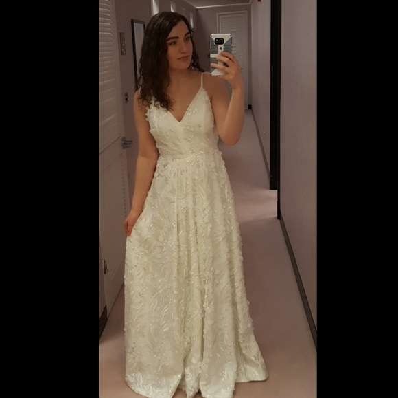 Floral Applique Gown - Picture 3 of 4